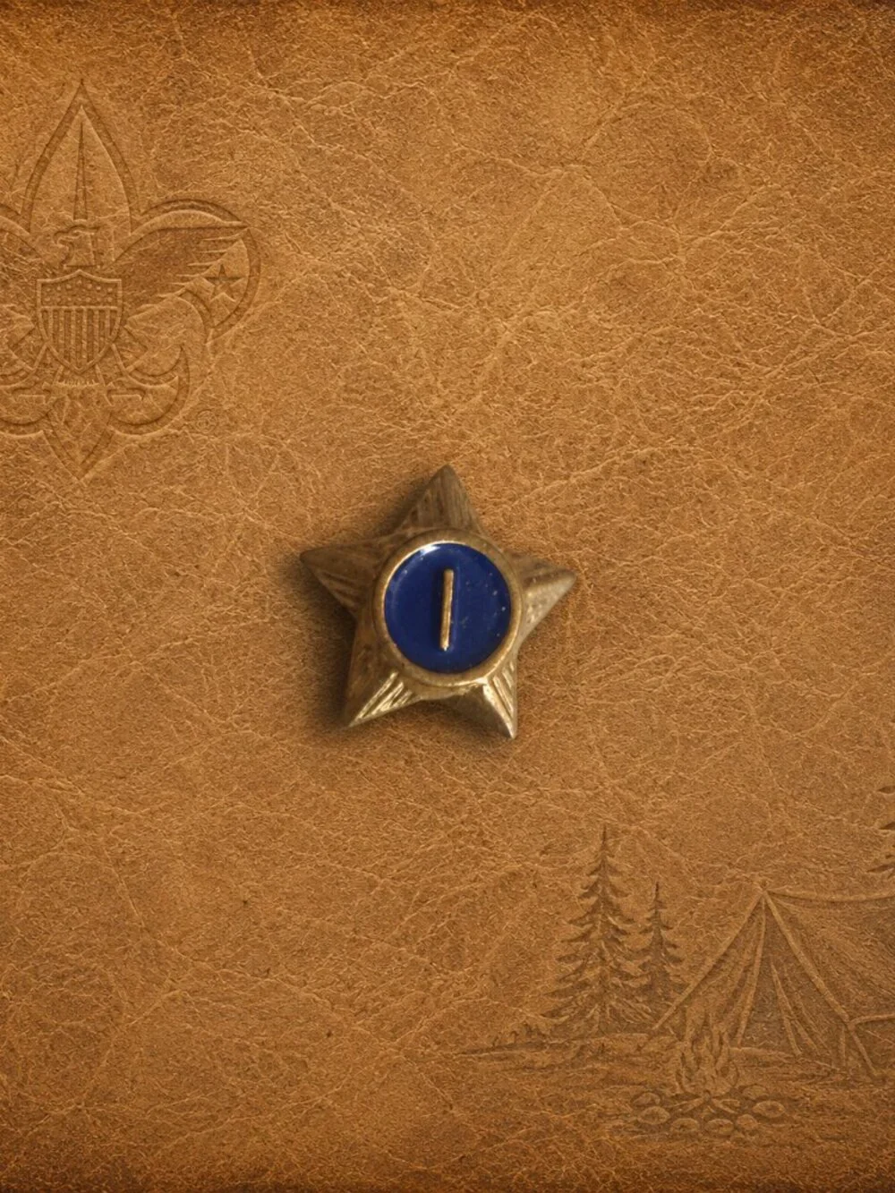 BSA One Year Star Gold Vintage Antique Lapel Uniform Pin - Boy Scouts Of America